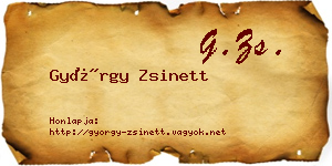 György Zsinett névjegykártya